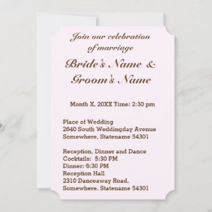 Bridal Couple Silhouette Heart in Sand Wedding Invitation