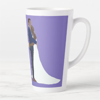 Bridal Couple, skin tones Variation 6 Latte Mug