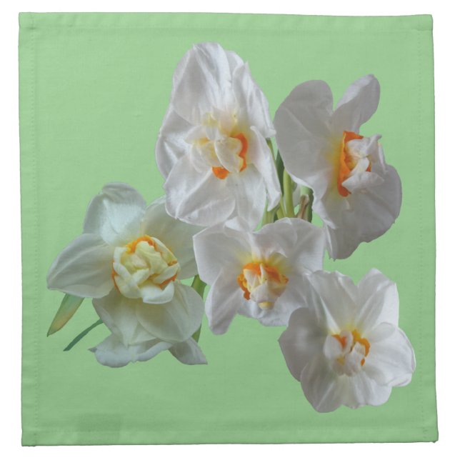 Bridal Crown Daffodils Close Up Cloth Napkin (Front)