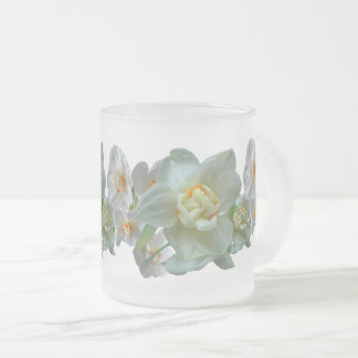 Bridal Crown Daffodils Close Up Frosted Glass Mug