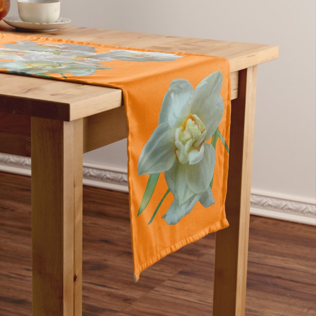 Bridal Crown Daffodils Close Up Table Runner (In Situ)