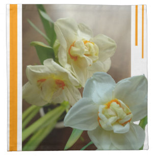 Bridal Crown Daffodils Design Cloth Napkin