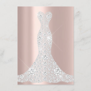 Bridal Dress Spark Rose VIP Pink Rose Diamond Invitation