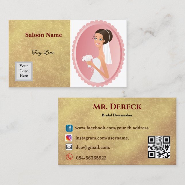 Bridal dressmaker Business Card (Front/Back)