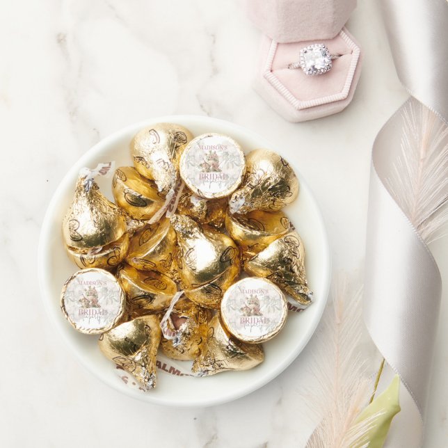 Bridal elegant Tea Party Personalized Hershey®'s Kisses® (Wedding)
