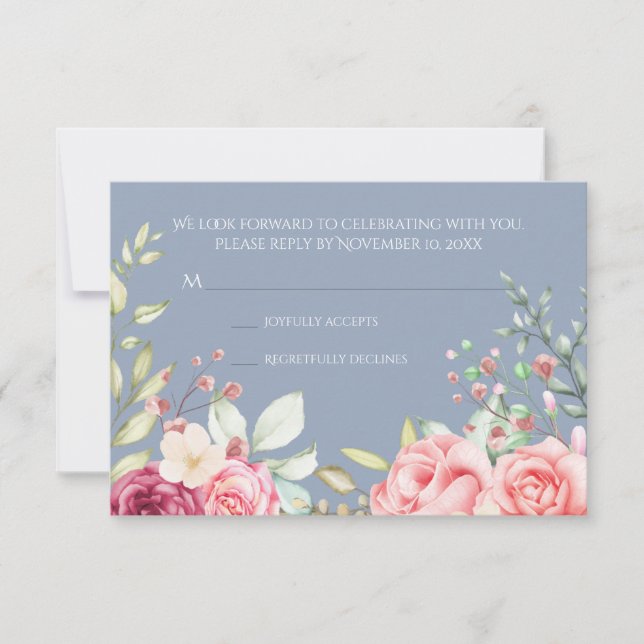 Bridal Embrace Wedding Response Card (Front)