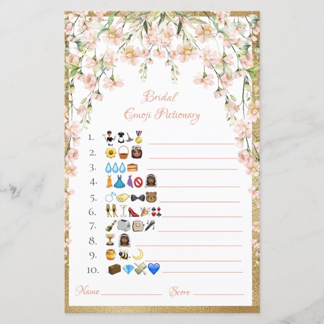 Bridal Emoji Pictionary African American (Front)