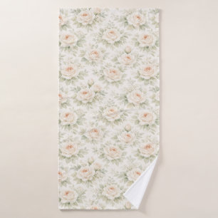 Bridal Floral Pattern Bath Towel