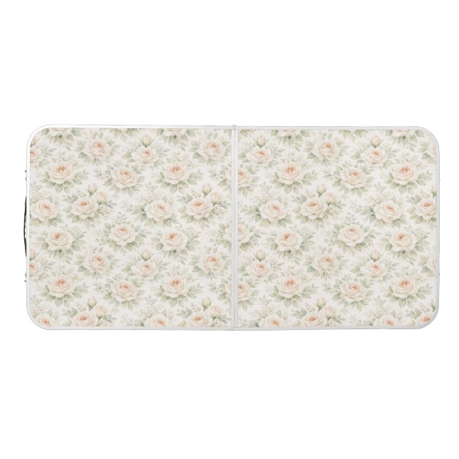 Bridal Floral Pattern Beer Pong Table (Top)
