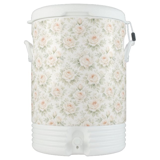 Bridal Floral Pattern Beverage Cooler (Front)