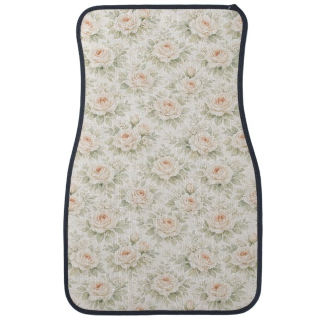 Bridal Floral Pattern Car Floor Mat (Front)