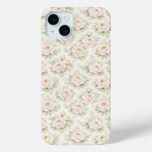 Bridal Floral Pattern iPhone 15 Plus Case