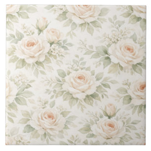Bridal Floral Pattern Ceramic Tile