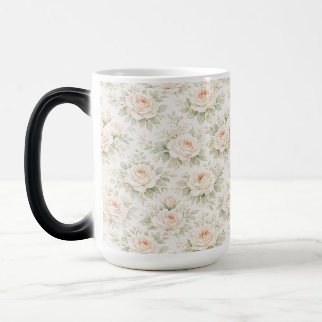 Bridal Floral Pattern Color Morph Mug (Left)