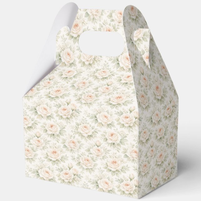 Bridal Floral Pattern Favor Boxes (Back)