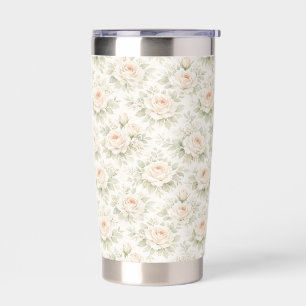 Bridal Floral Pattern Insulated Tumbler