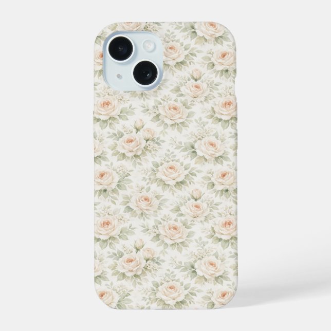 Bridal Floral Pattern Iphone Case (Back)