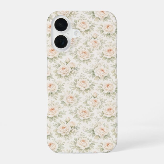 Bridal Floral Pattern iPhone Case (Back)