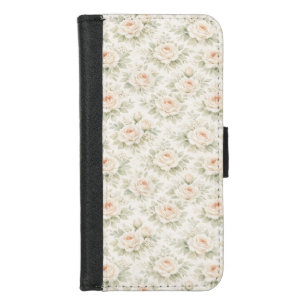 Bridal Floral Pattern iPhone 8/7 Wallet Case