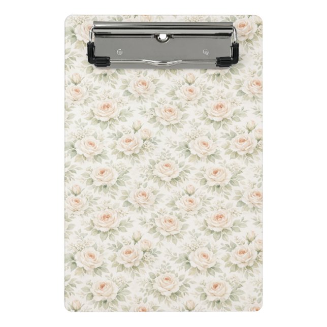 Bridal Floral Pattern Mini Clipboard (Front)