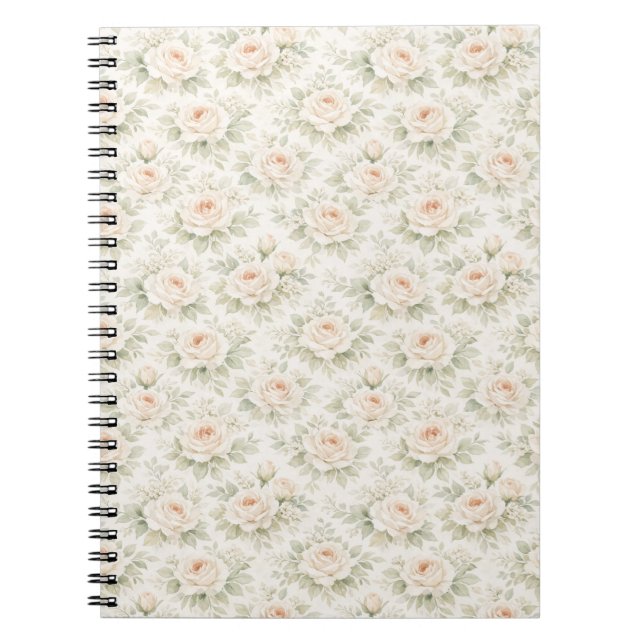 Bridal Floral Pattern Notebook (Front)