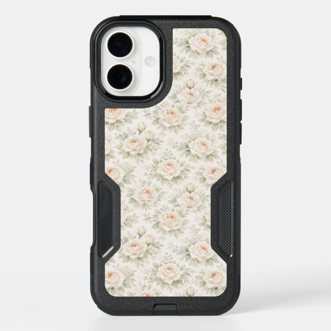 Bridal Floral Pattern Otterbox iPhone Case (Back)