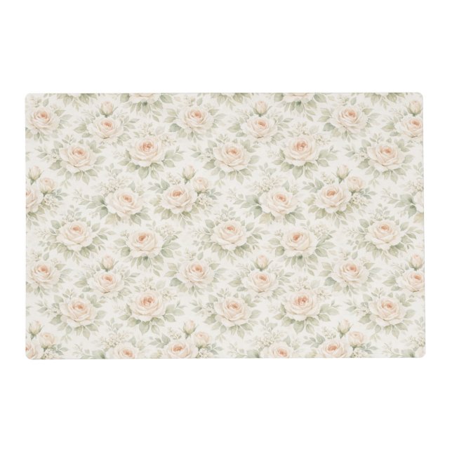 Bridal Floral Pattern Placemat (Front)