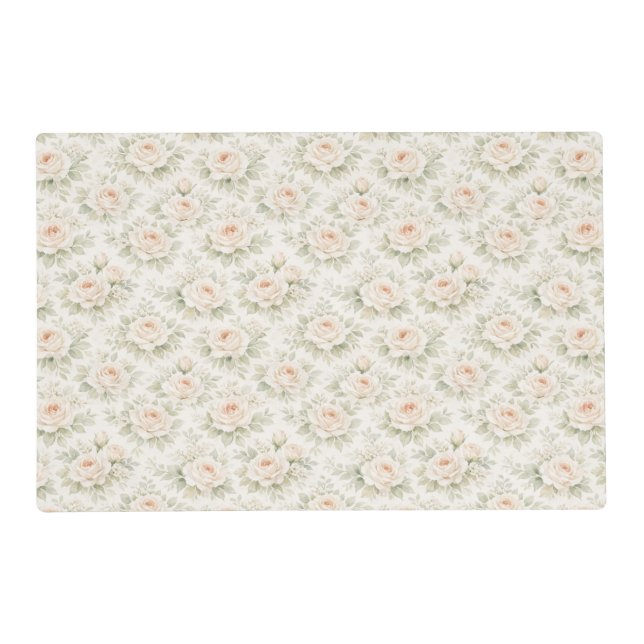 Bridal Floral Pattern Placemat (Front)