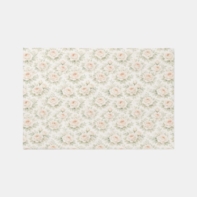 Bridal Floral Pattern Rug (Front)