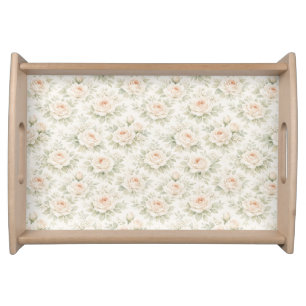 Bridal Floral Pattern Serving Tray