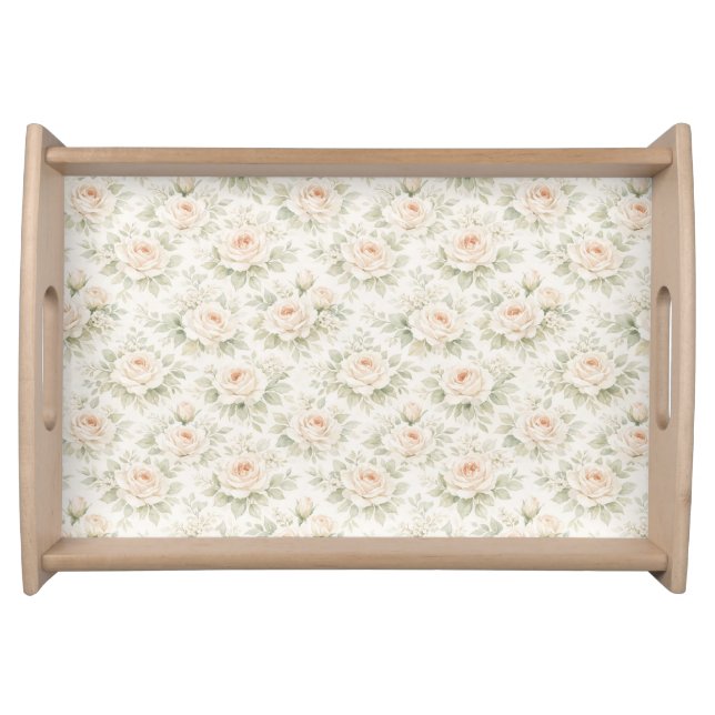 Bridal Floral Pattern Serving Tray (Front)