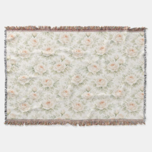 Bridal Floral Pattern Throw Blanket