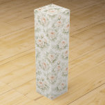 Bridal Floral Pattern Wine Box<br><div class="desc">Bridal Floral Pattern
Wedding Neutral Floral Seamless
Elegant Bridal Botanical Design
Soft Romantic Wedding Print</div>