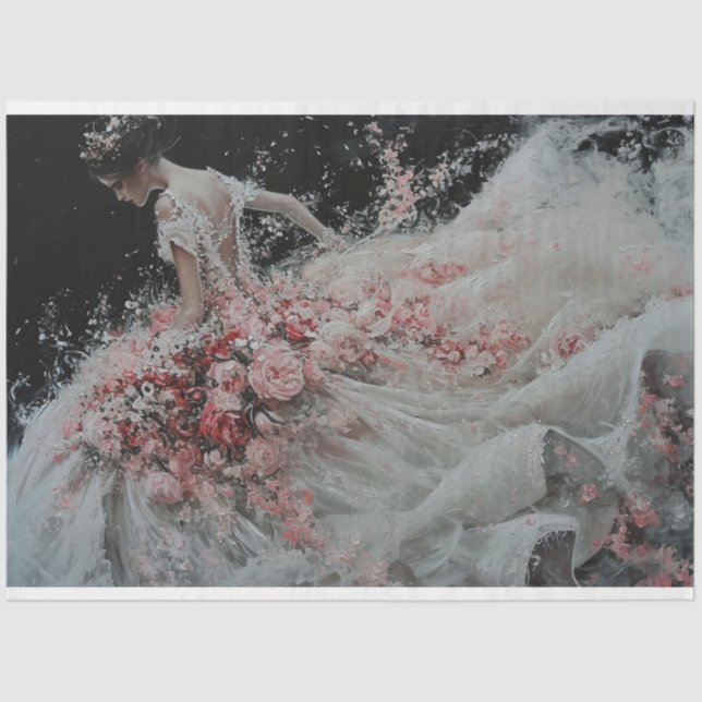 Bridal flower Shower  Tissue Paper (Front)