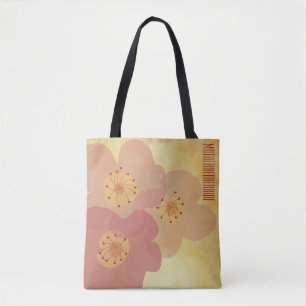 Bridal Gift Floral Tote Asian Influenced Bag
