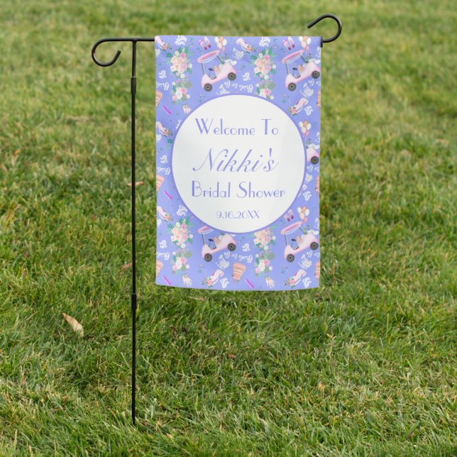  Bridal Golf Bridal Shower  Garden Flag (In SItu)