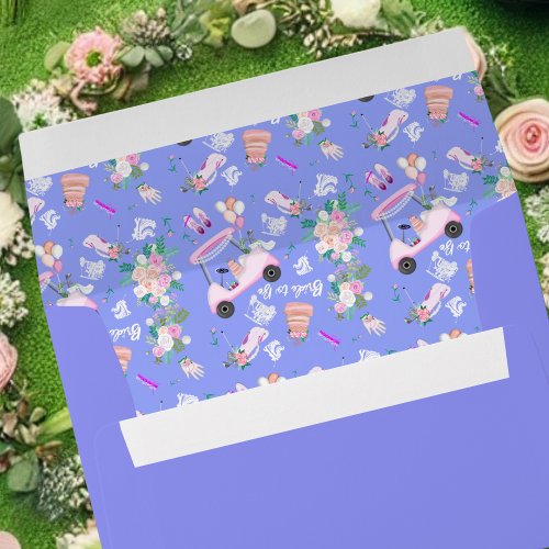  Bridal Golf Bridal Shower Seamless Pattern Envelope