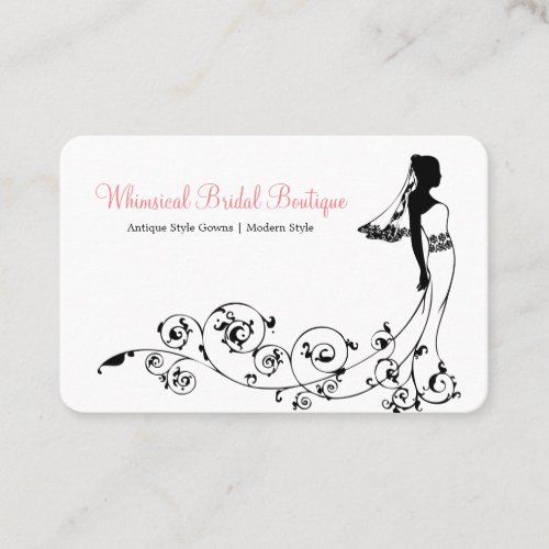 Bridal Gown Boutique Shop Business Card