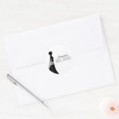 Bridal Gown | Bridal Shower Favor Stickers (Envelope)