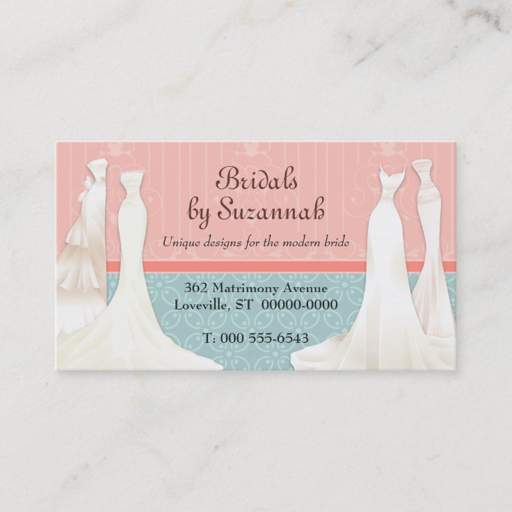 Bridal Gown Business Card | Zazzle
