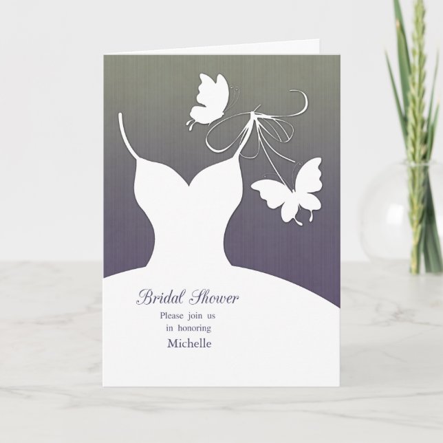 Bridal Gown Customizable Bridal Shower Invitation (Front)