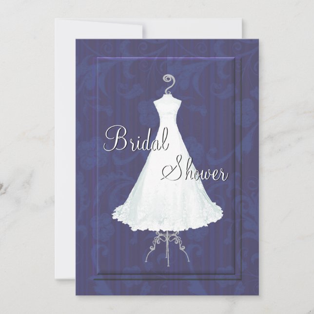 Bridal Gown on Stand Shower Invitation (Front)