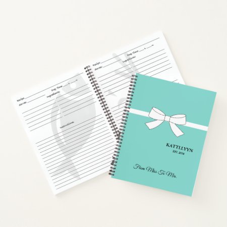 Bridal Kitchen Shower Personal Recipe Tiara Party Notebook