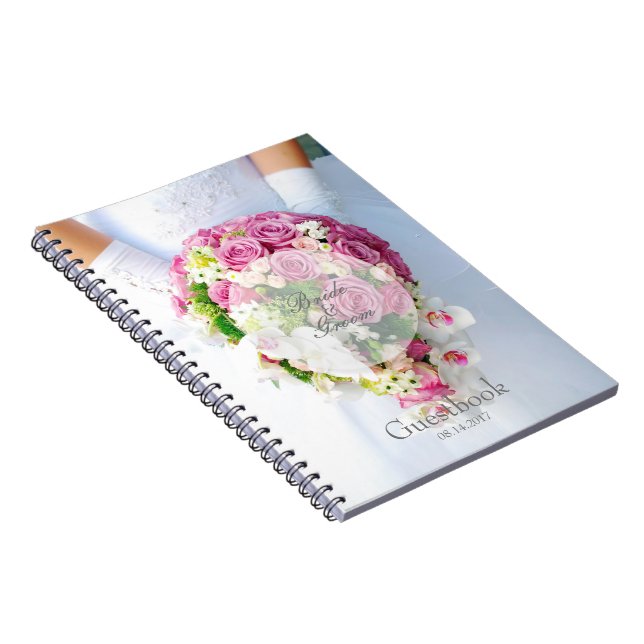 Bridal Lace Flower editable wedding guest book (Right Side)