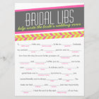 Bridal Libs Bachelorette Party Game Card (elegant) | Zazzle.com
