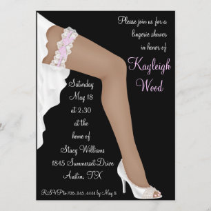 Bridal Lingerie Shower Personalized Ethnic Invitation