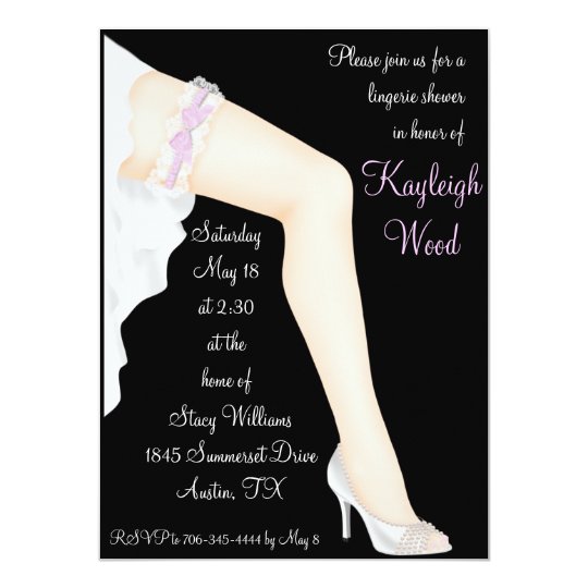 Bridal Lingerie Shower Personalized Invitation