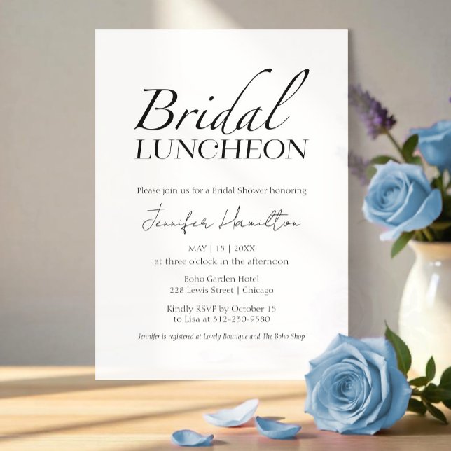 Bridal Luncheon | Black & White Bridal Shower Invitation (Creator Uploaded)