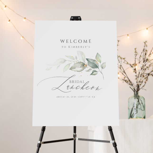 Bridal Luncheon Bridal Shower Welcome Foam Board (In Situ (Stand))