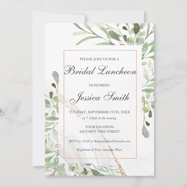 Bridal Luncheon Invitation (Front)